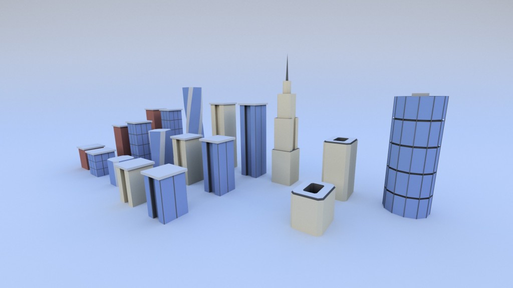 geometric Building City Pack Light preview image 1